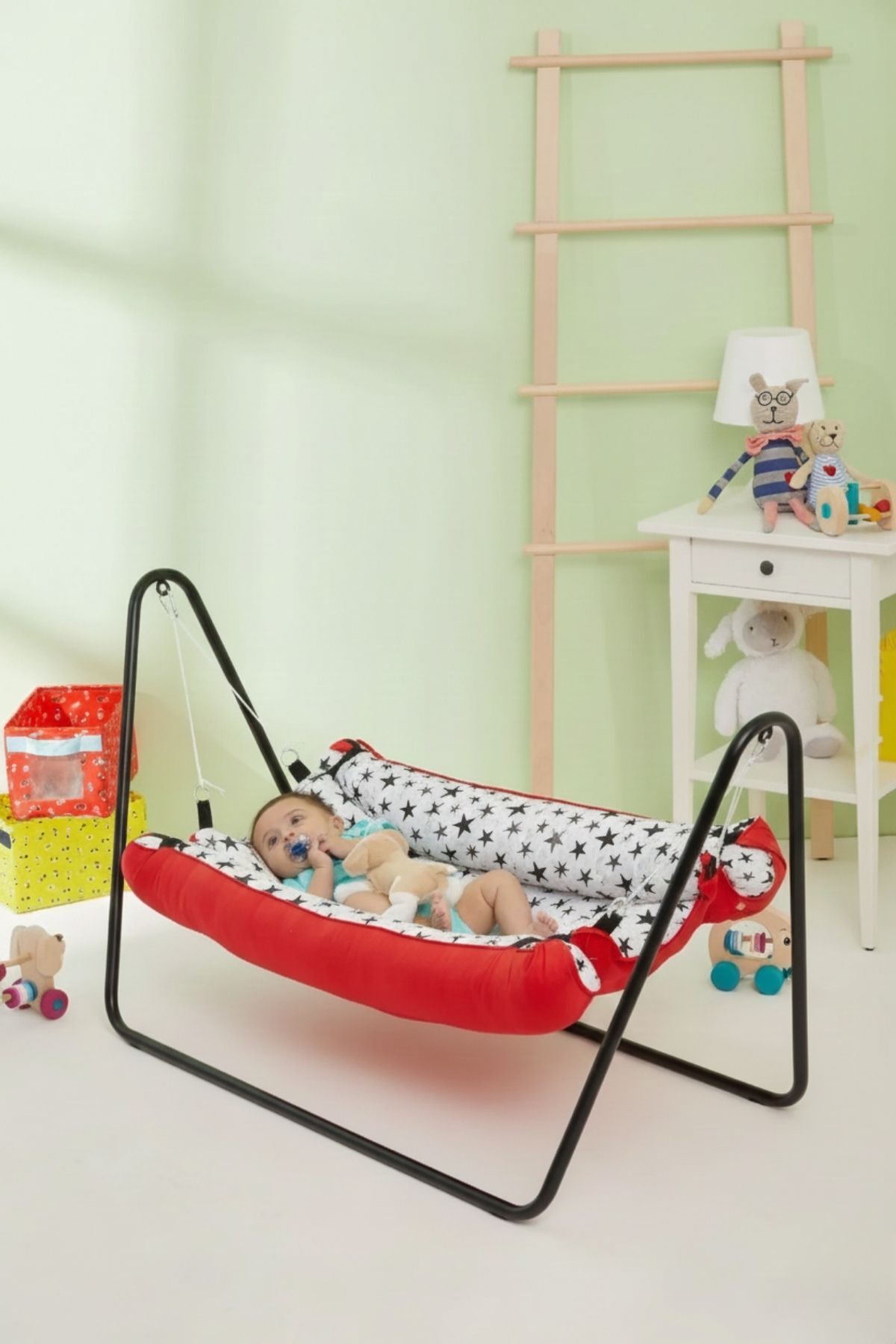 Berceau hamac portable pour bébé (rouge)