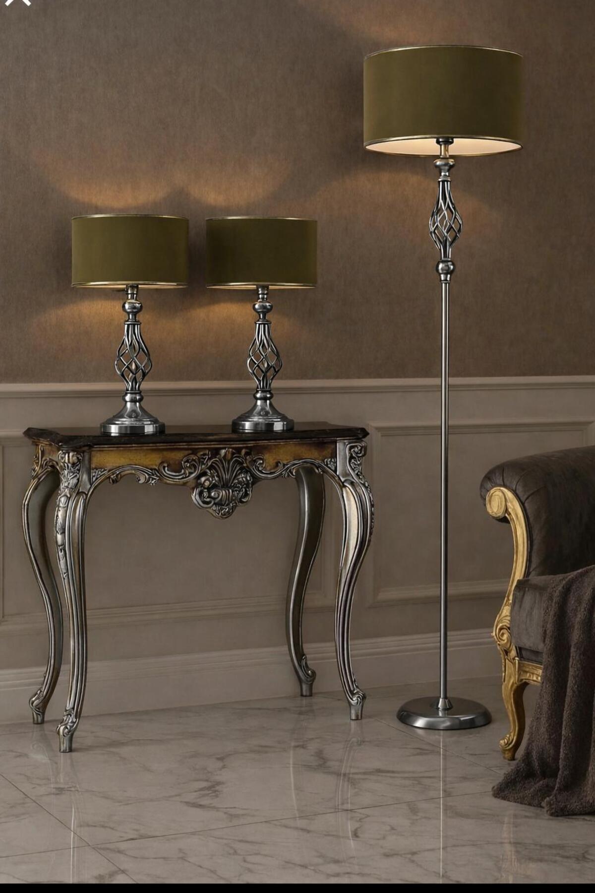 Set de 3 pièces Verona en chrome - Kaki