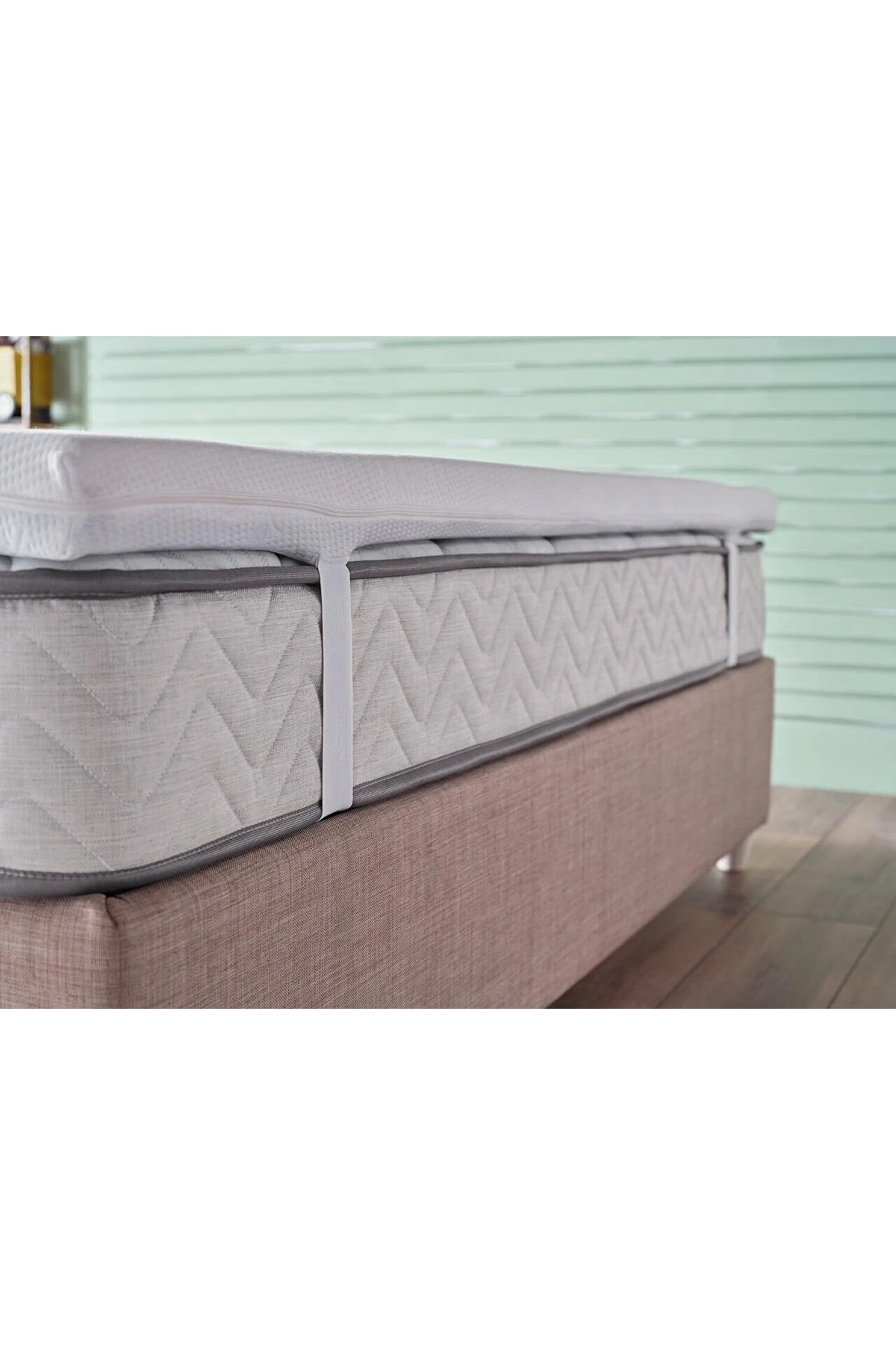 Protège-matelas avec housse lavable et fermeture éclair, simple et double