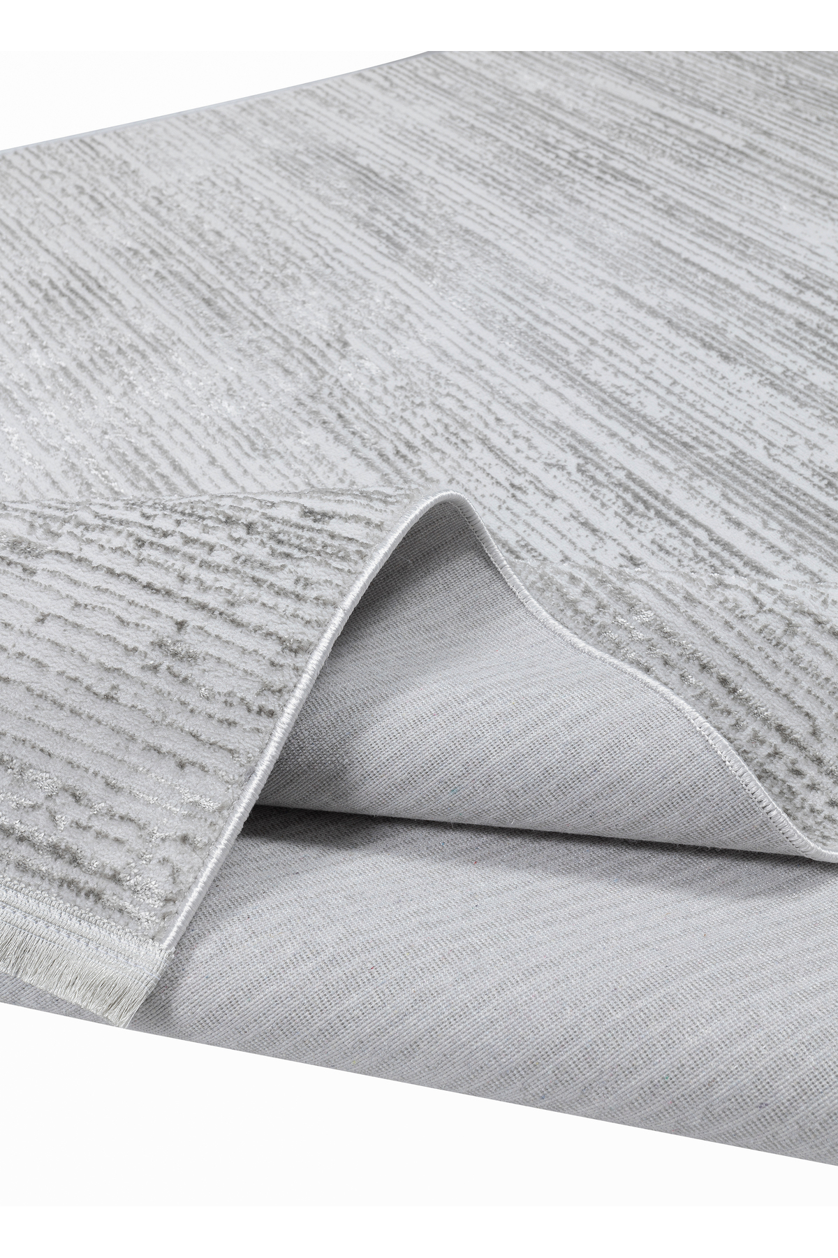 Tapis lavable en satin de bambou Classi avec poils soyeux et semelle antidérapante
