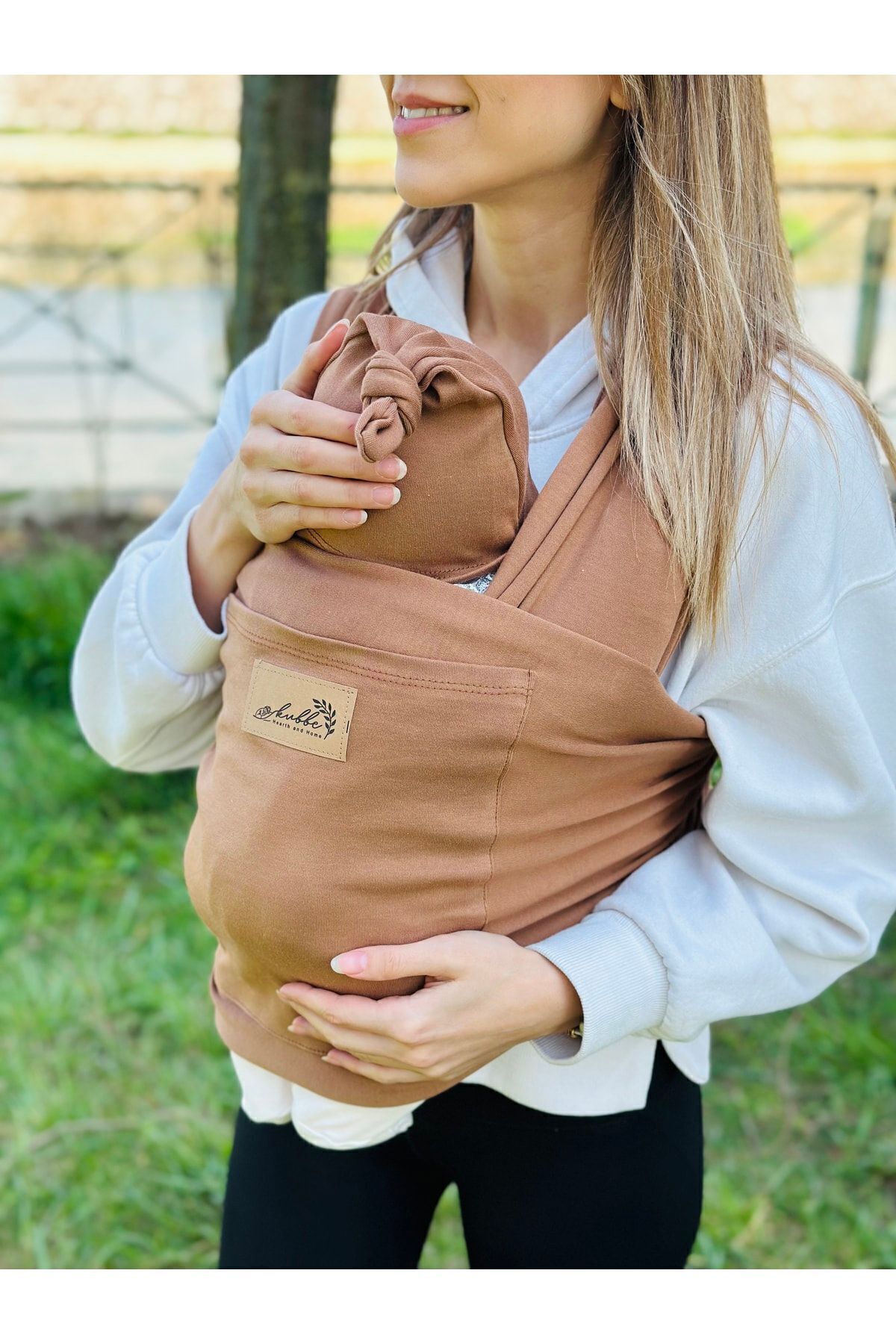 Écharpe de portage pour bébé avec poche de poitrine, élingue pour bébé