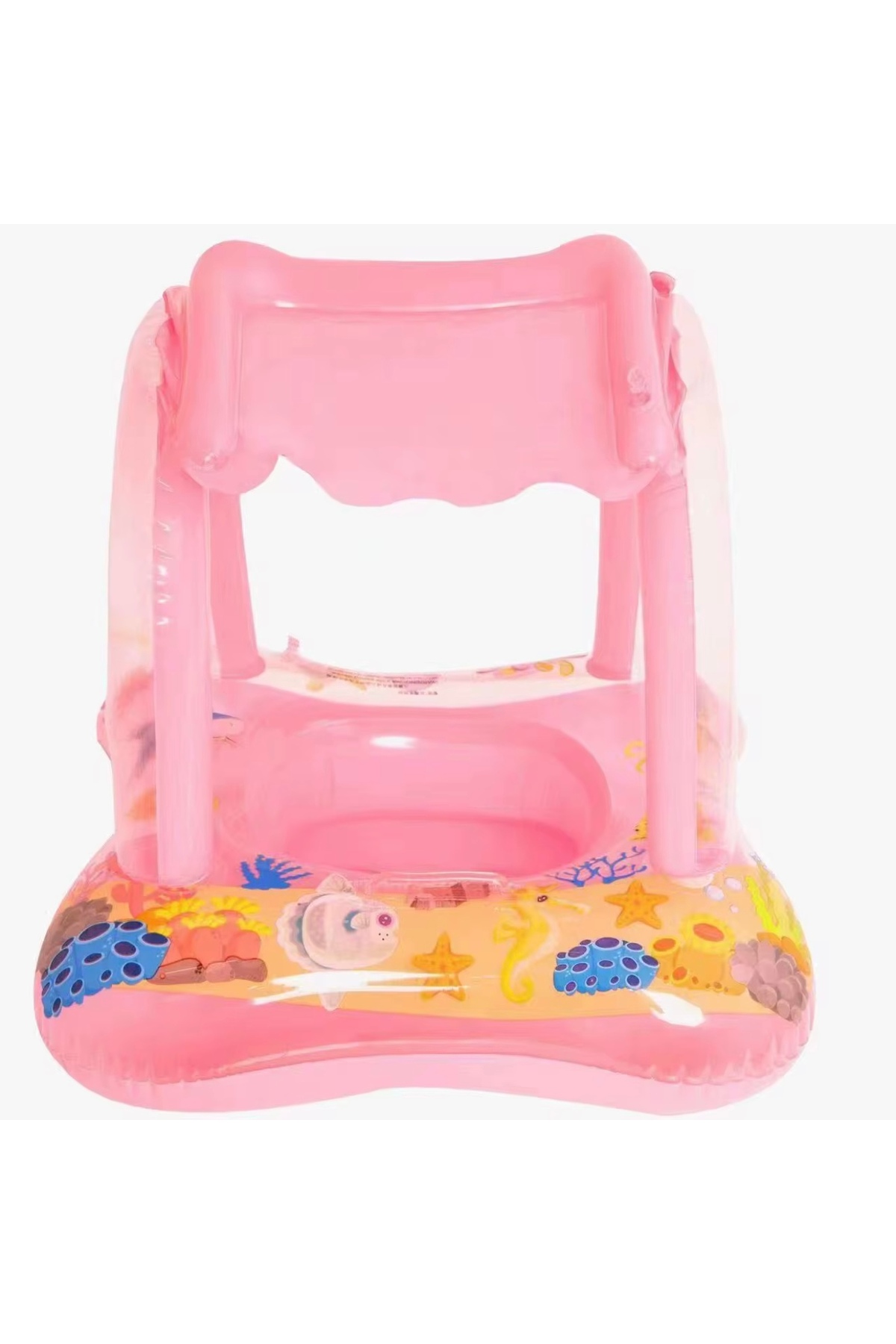 Bouée pour bébé avec tente ombragée Enfant Bouée de mer Bouée de bébé 0-4 ans Bateau pour bébé Rose