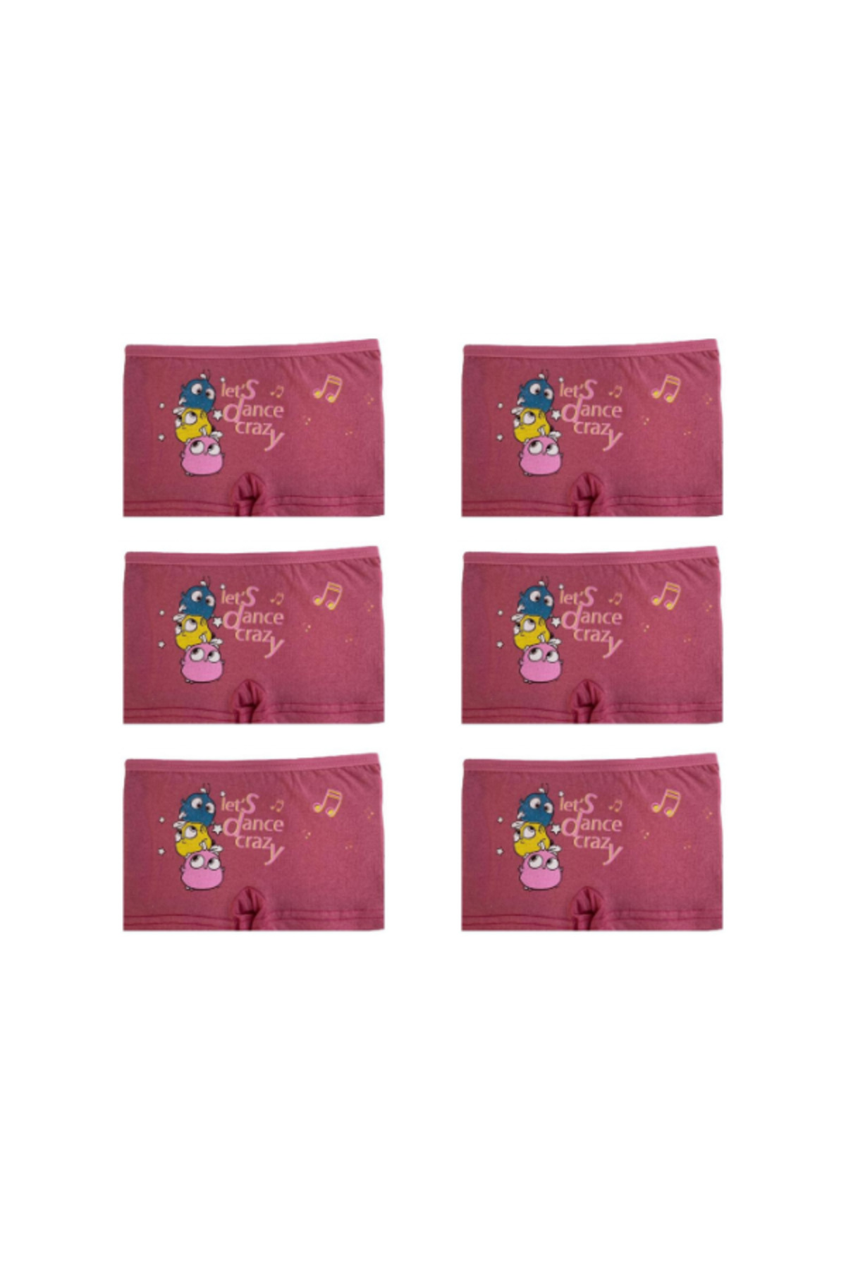 CULOTTE BOXER FILLE MOTIF COLORÉ 6 PIÈCES CULOTTE BOXER FILLE