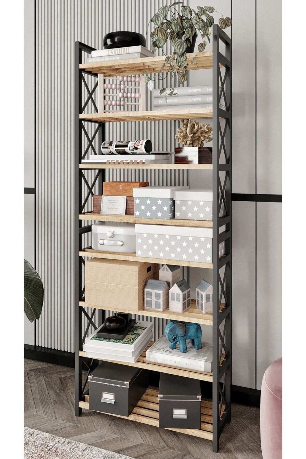 ÉTAGÈRE DÉCORATIVE MULTIFONCTION À 8 NIVEAUX POUR CHAUSSURES