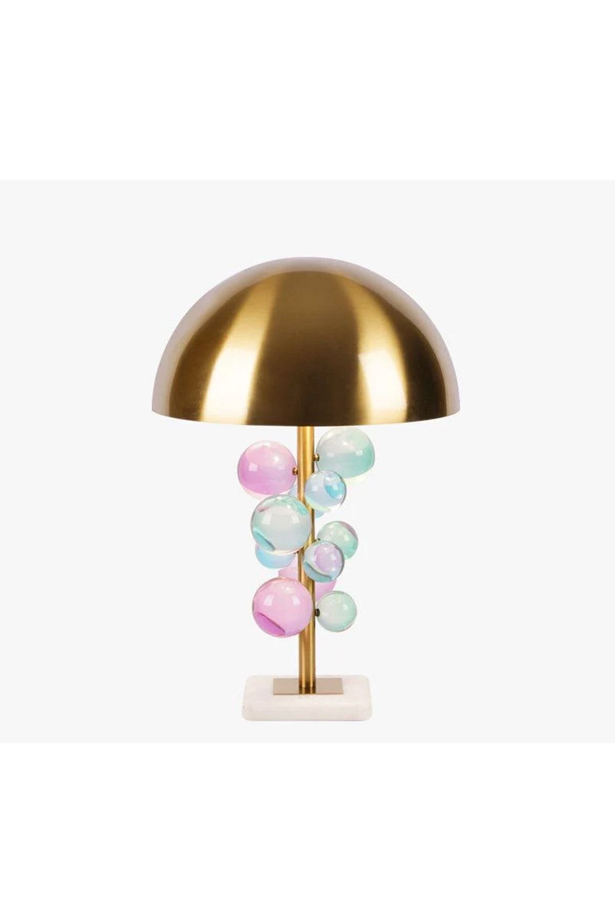 Lampe de table globe colorée