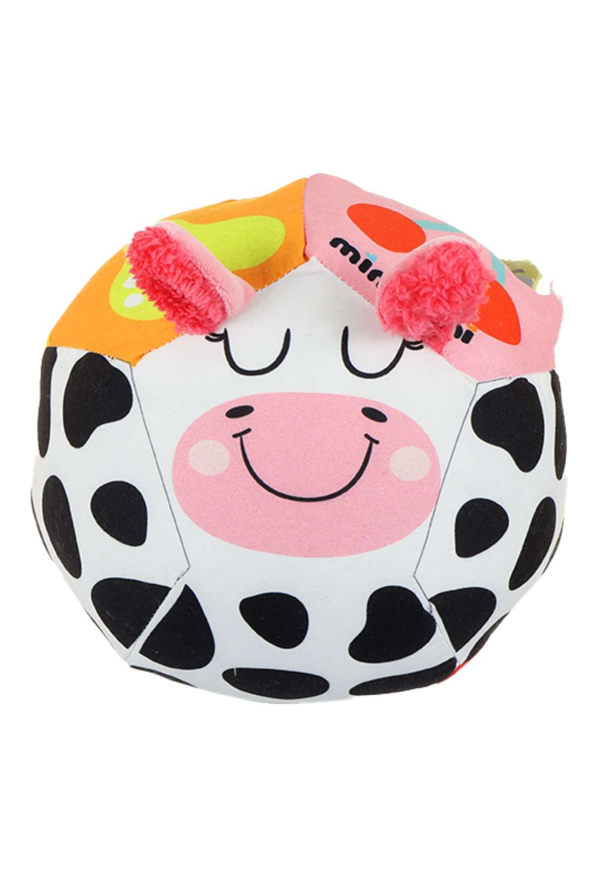Balle en peluche douce pour bébé | Balle de développement XL avec design vache ( cm)