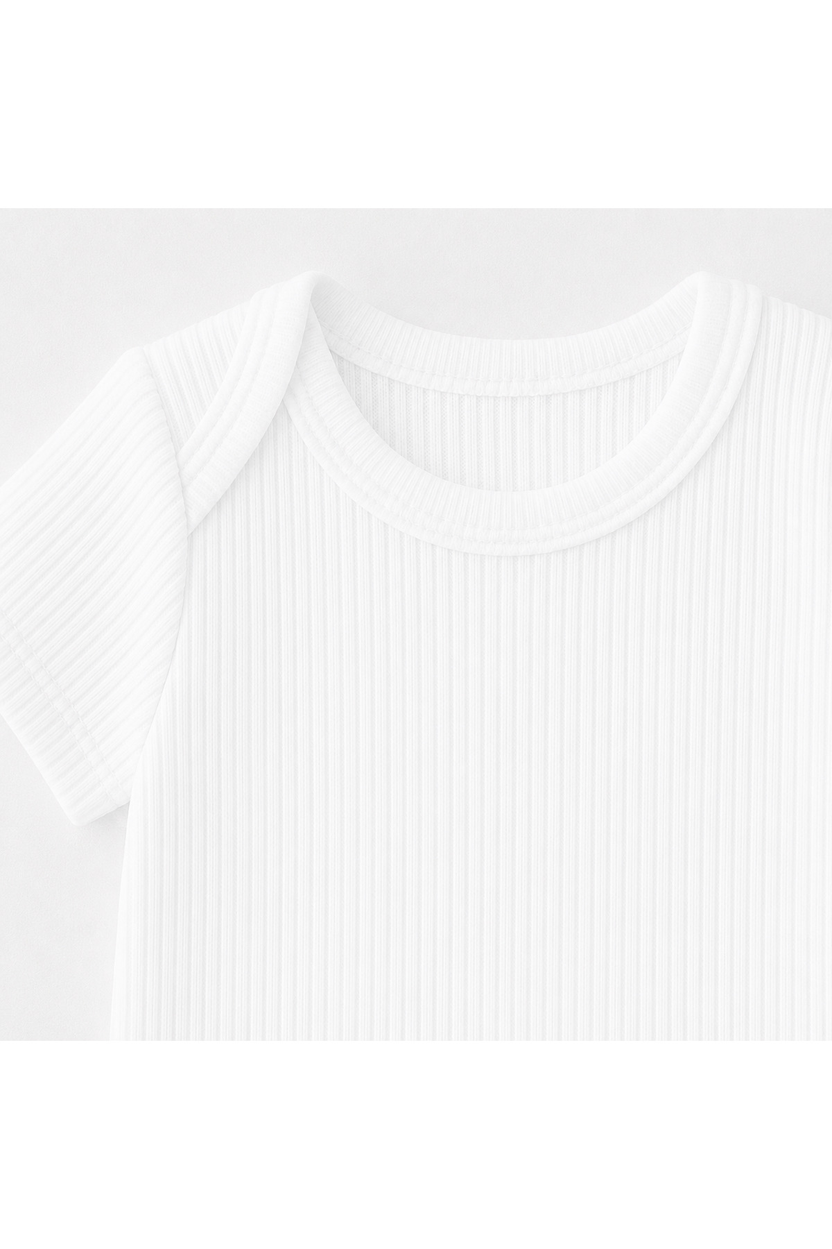 Body Bébé à Manches Courtes Blanc % Coton Organique, Lot de 5, NEUF