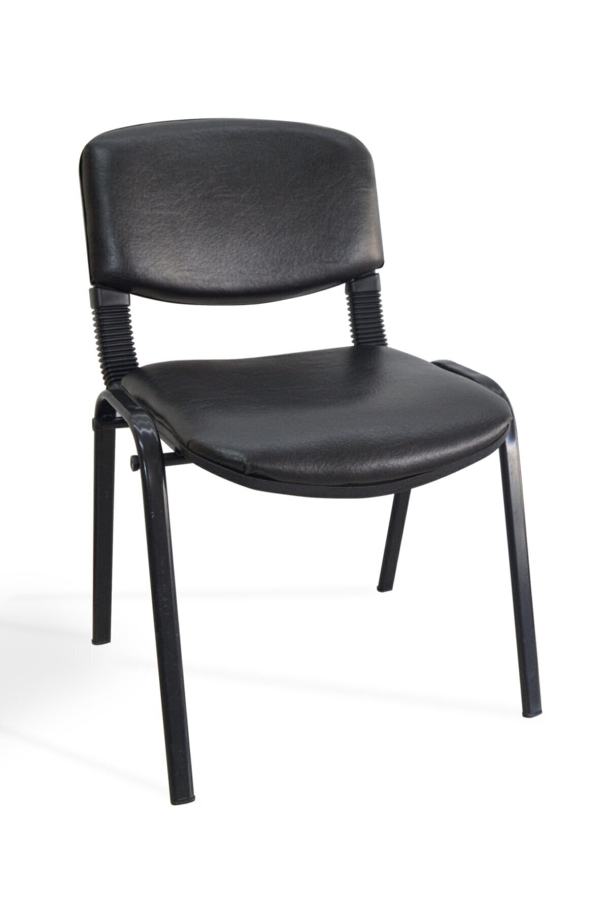 I Mobilier de Bureau & Design Chaise de Formulaire d'Accueil Invité de Bureau Noir 4 pièces 