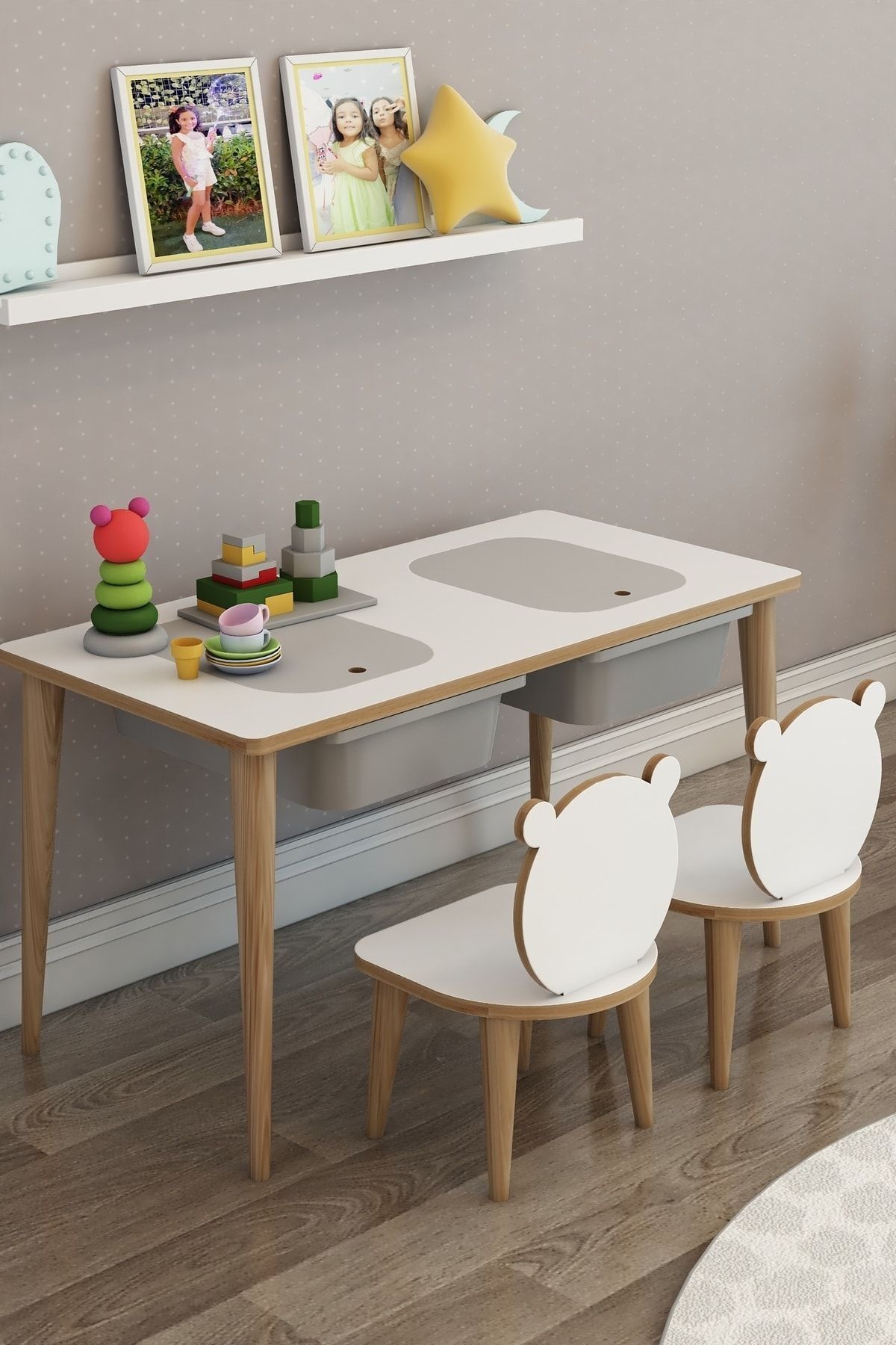 Bureau d'activité pour enfants avec dossier