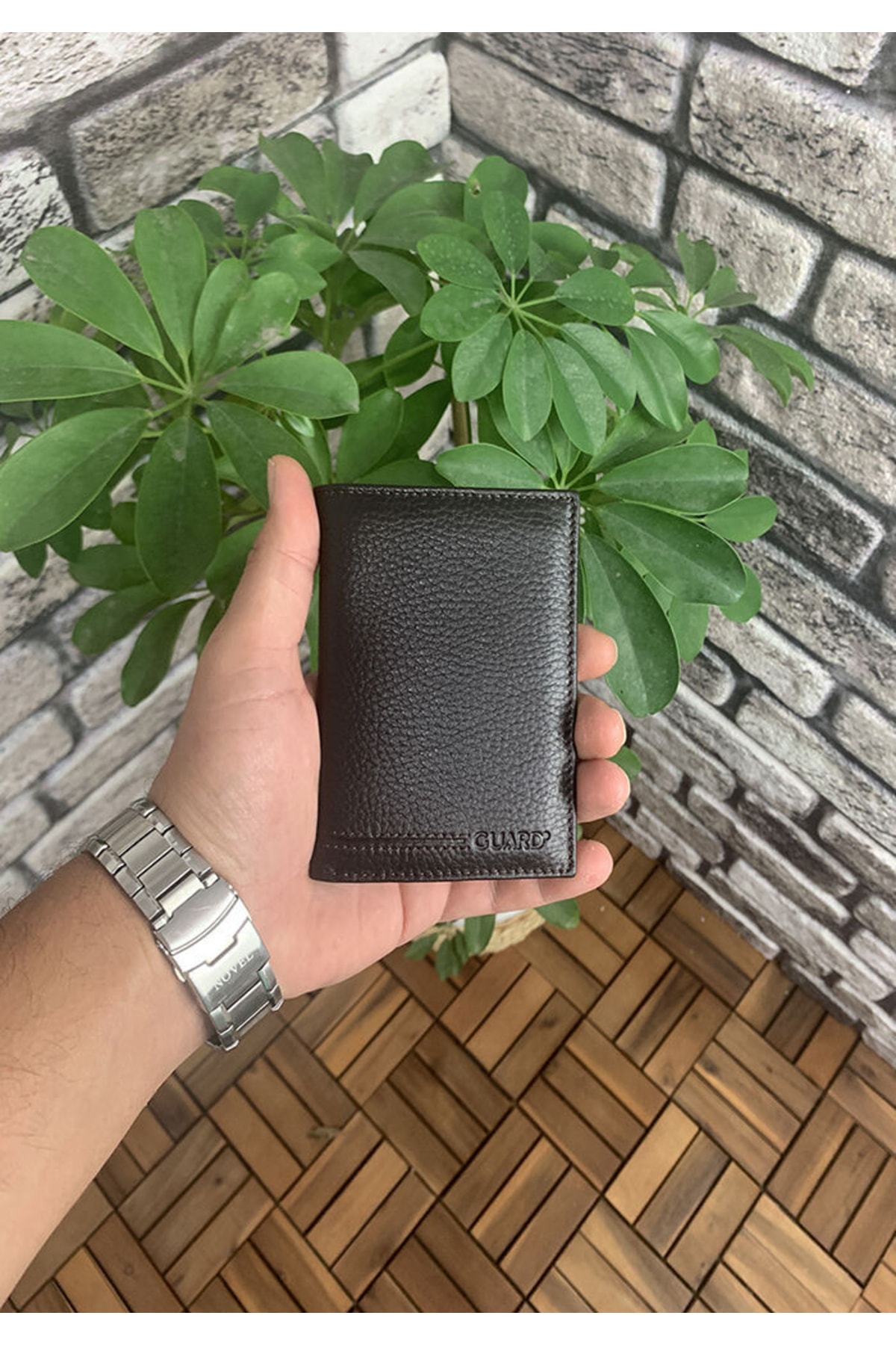 Permis en cuir marron