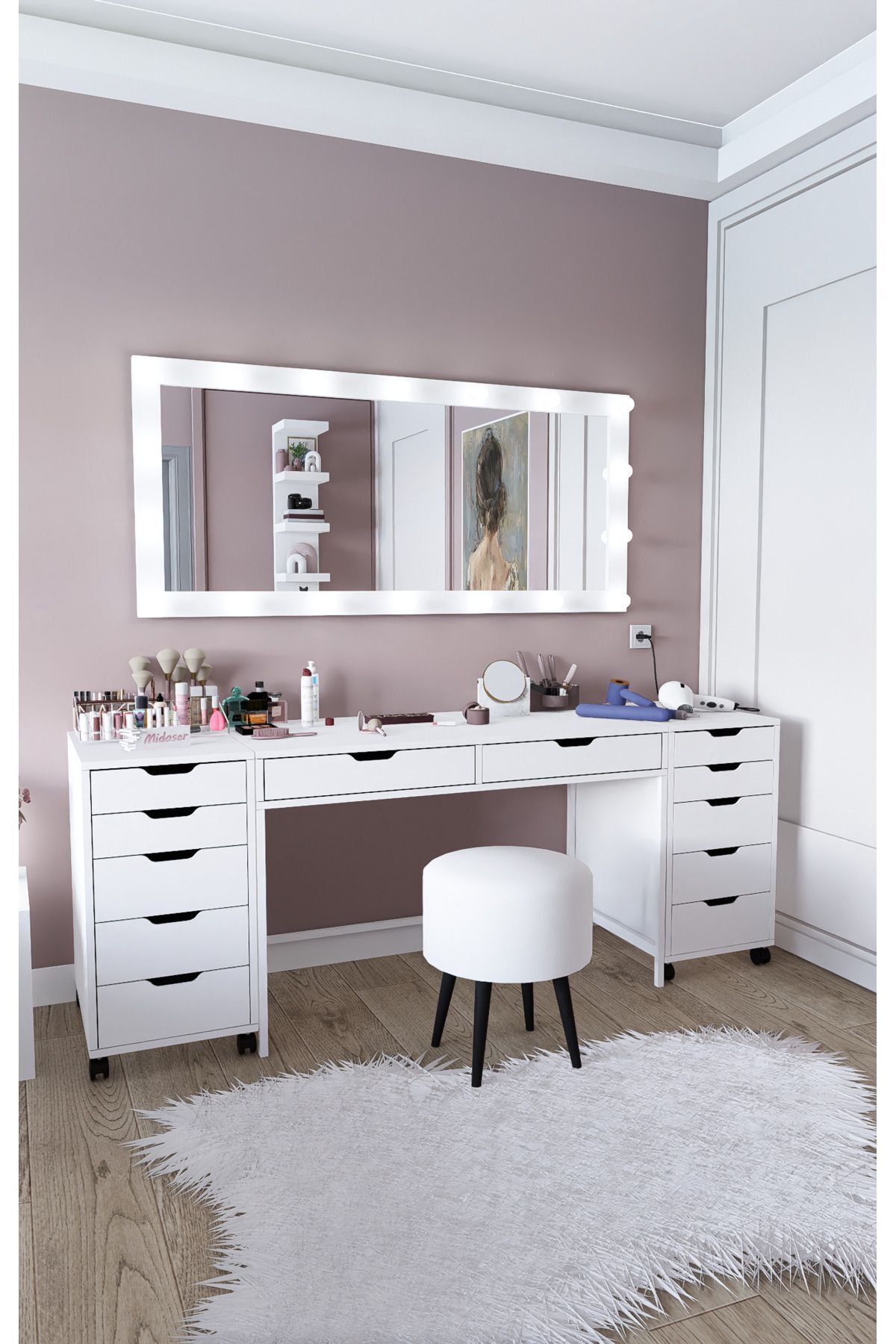 Ensemble de coiffeuse Duru (miroir non compris) - Cm