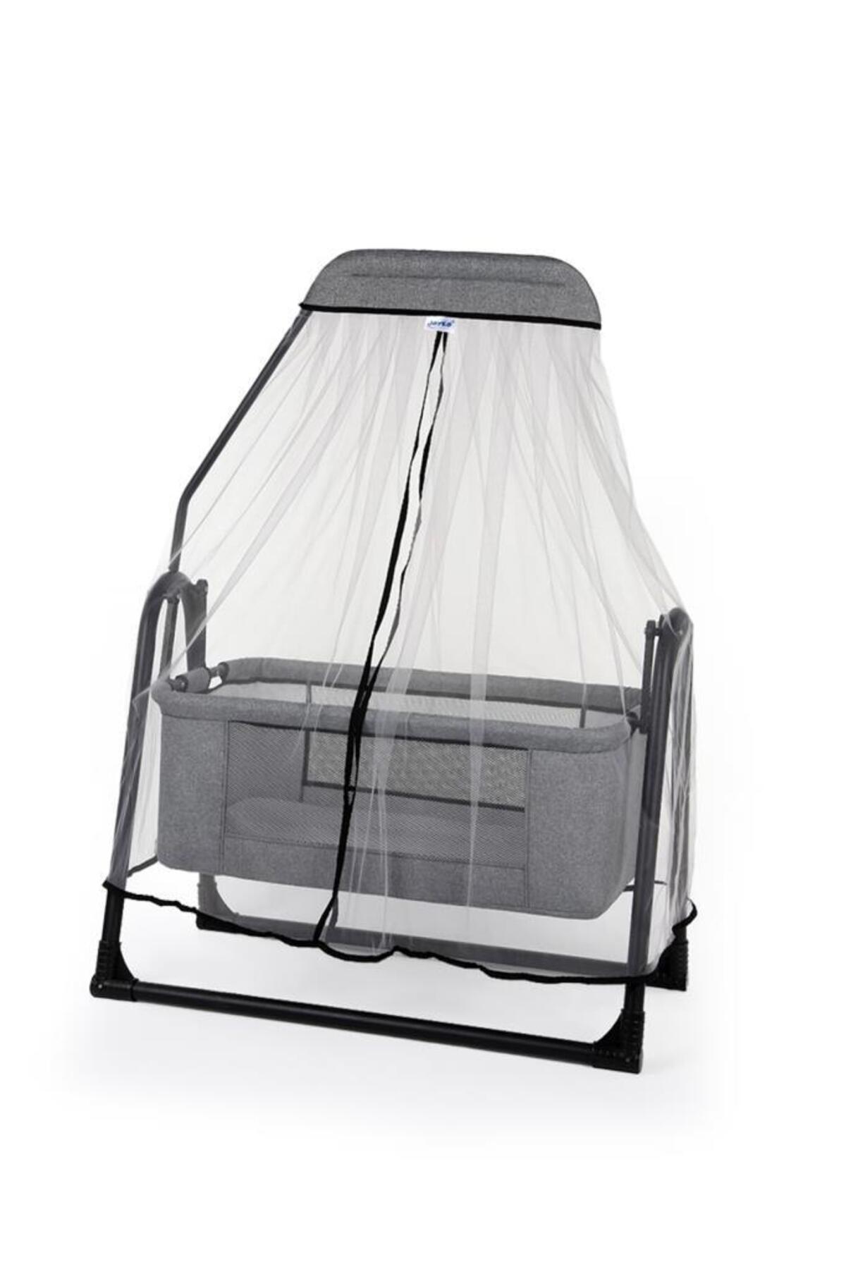 Berceau à panier en tulle Sude Berceau pour bébé avec tulle pouvant se balancer
