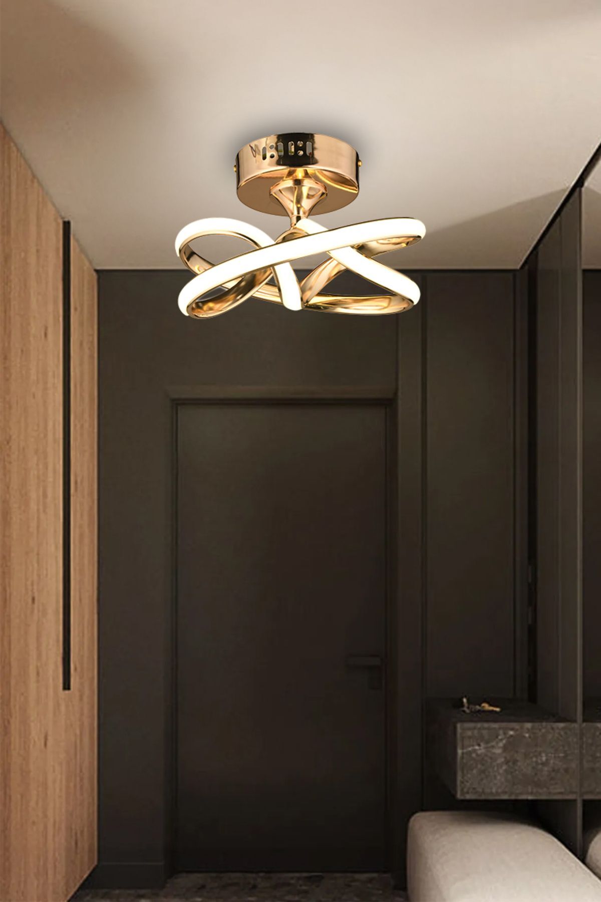 Vino Riserva Modèle Or Placage Métal Salon Cuisine Chambre à Coucher Moderne Plafonnier LED