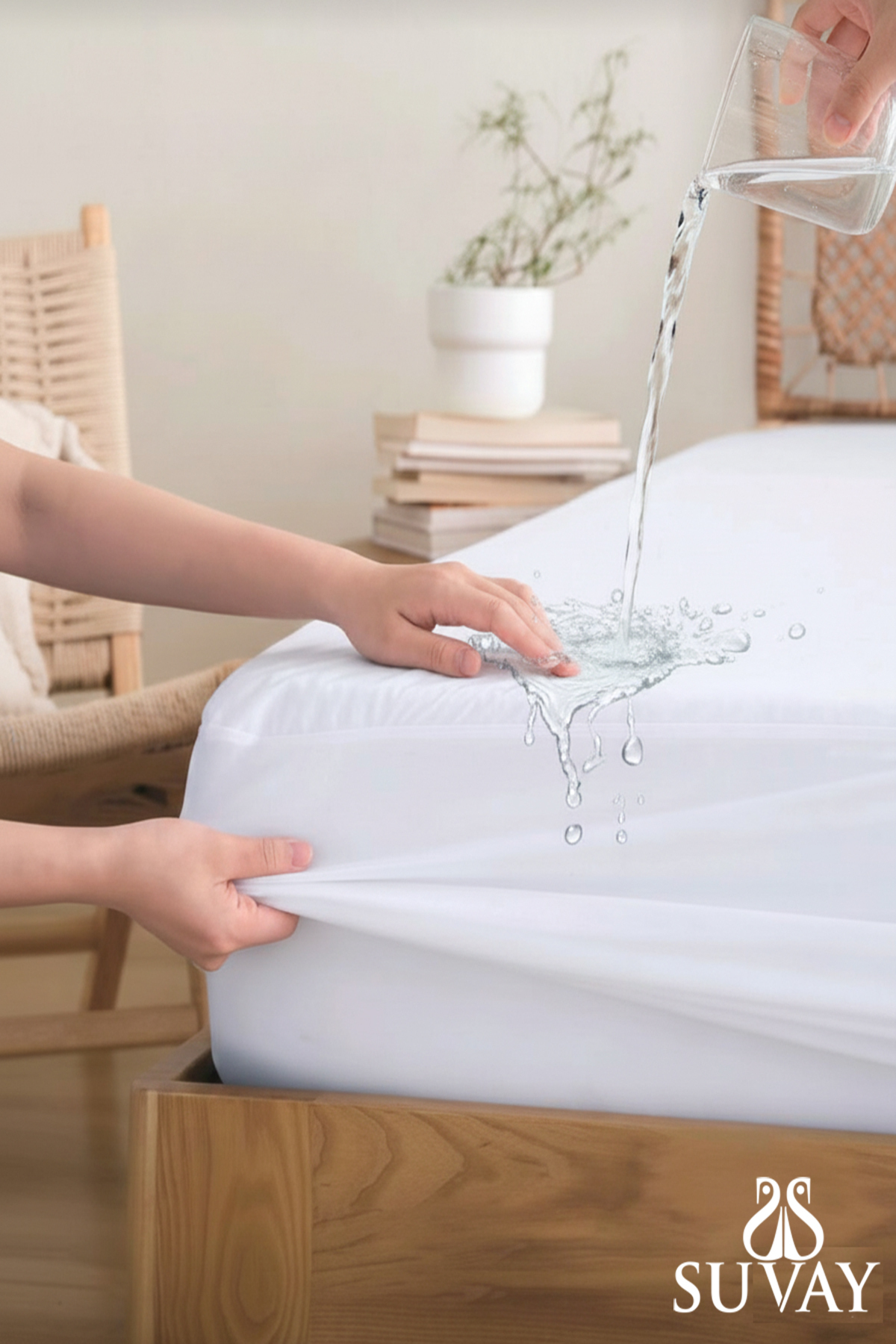 Protège-matelas Imperméable Micro Ajusté | Type Drap Housse à Bord Complet