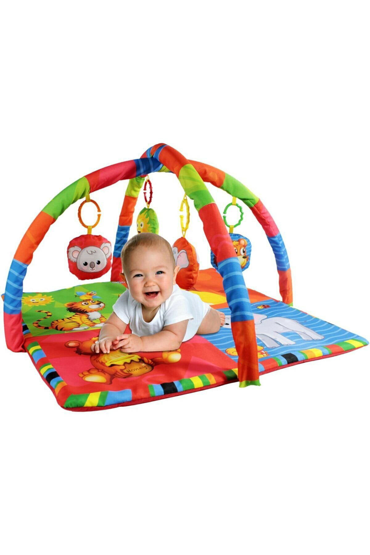 Tapis de jeu pour bébé avec animaux joyeux et jouets (EN BOÎTE) Cadeau  Cm