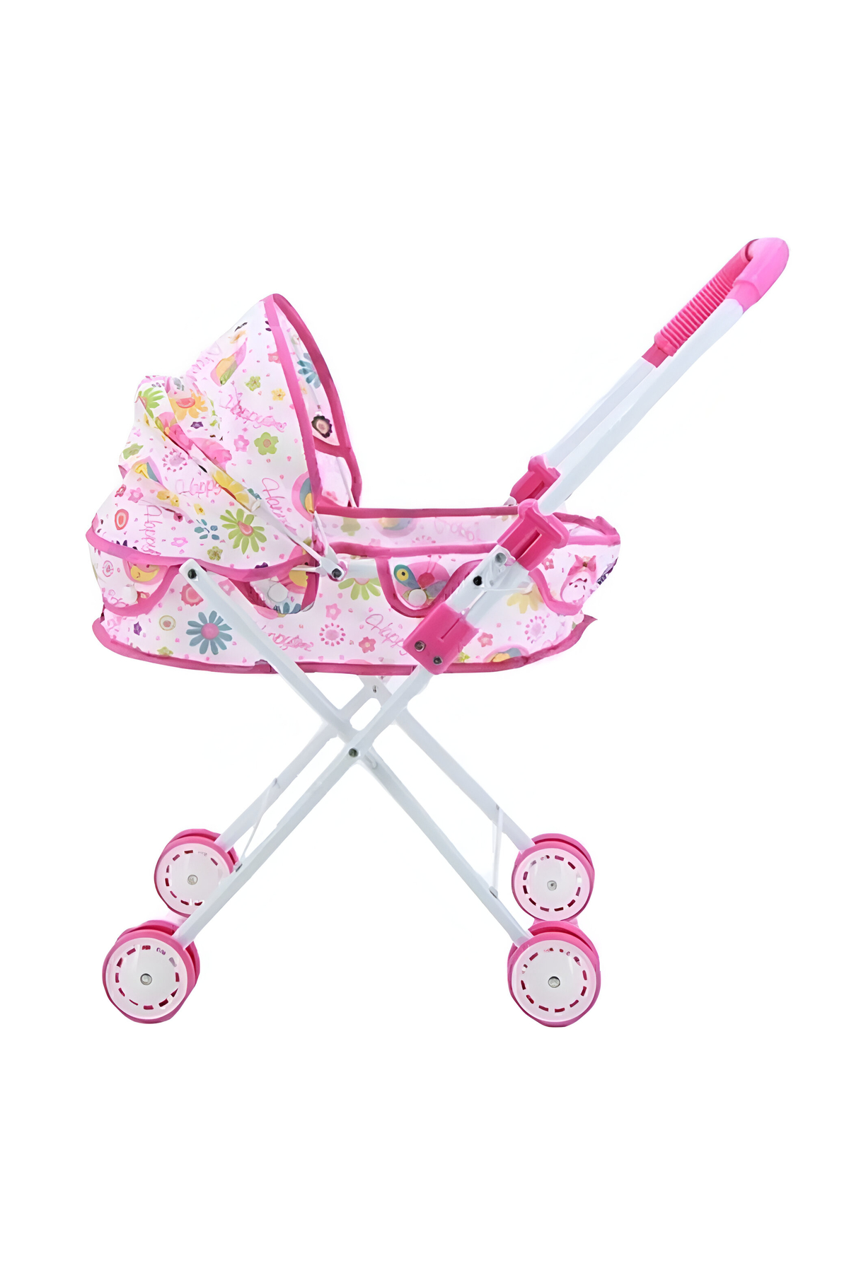 Poussette pour poupée en métal de qualité avec lit et auvent