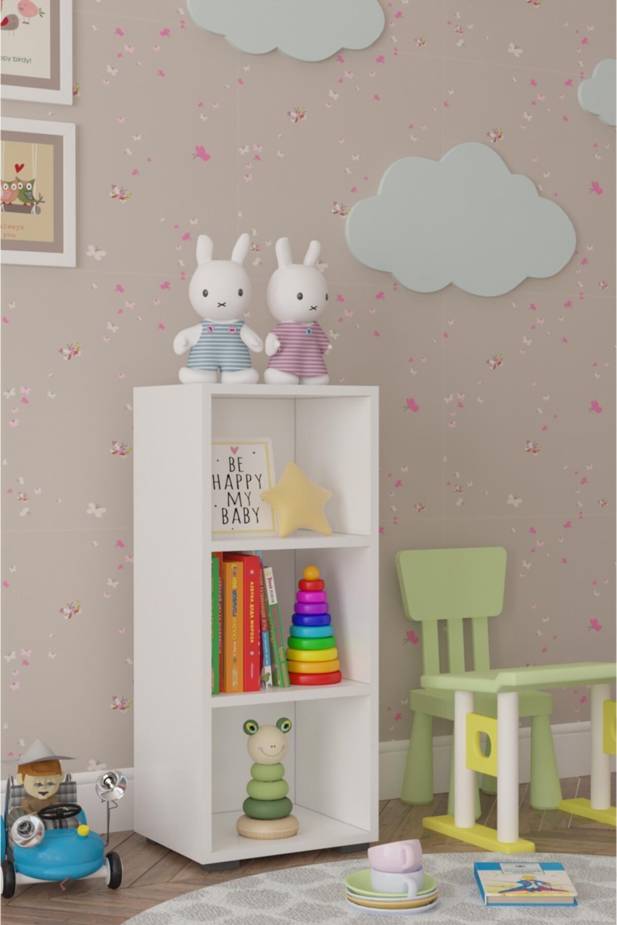 Bibliothèque polyvalente Key & Armoire de rangement à 3 étagères