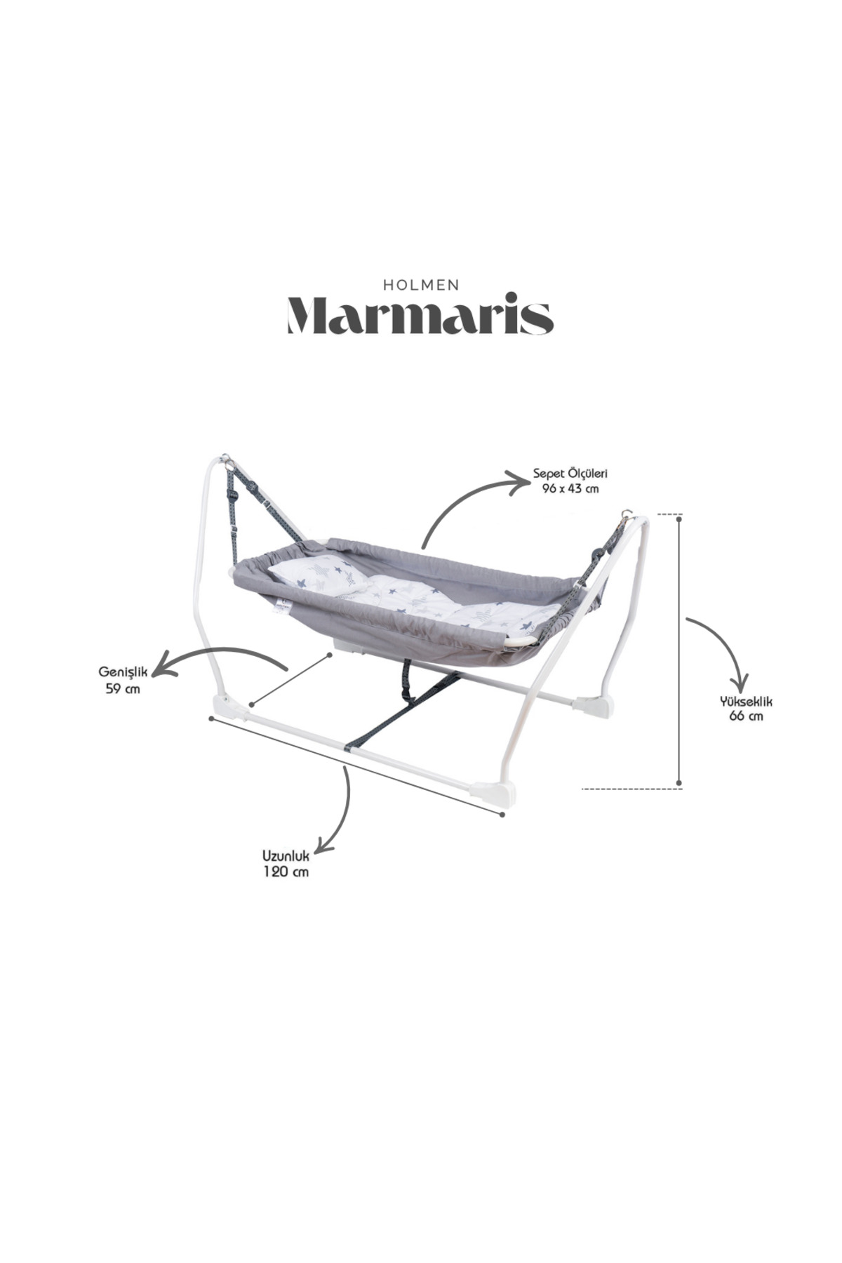 Hamac pour bébé Marmaris - Gris