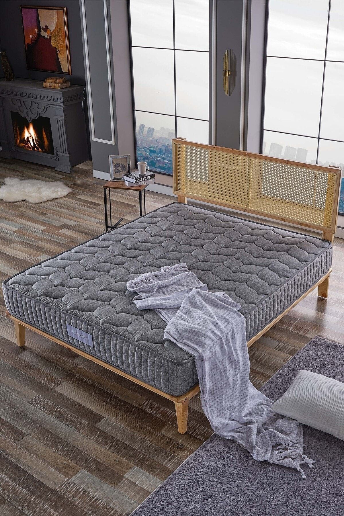Matelas Hybride à Ressorts Orthopédique Complet avec Mousse à Plumes d'Oie  cm (±1 cm)