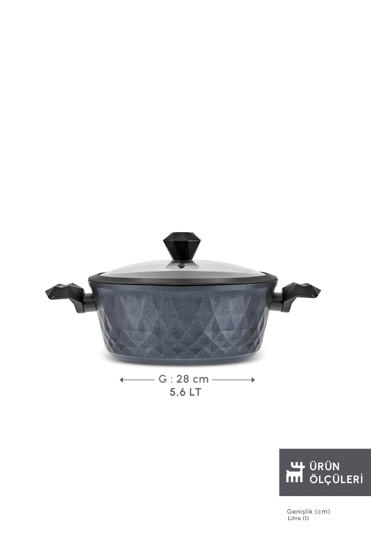 Casserole avec poignée antibactérienne Biodiamond  cm