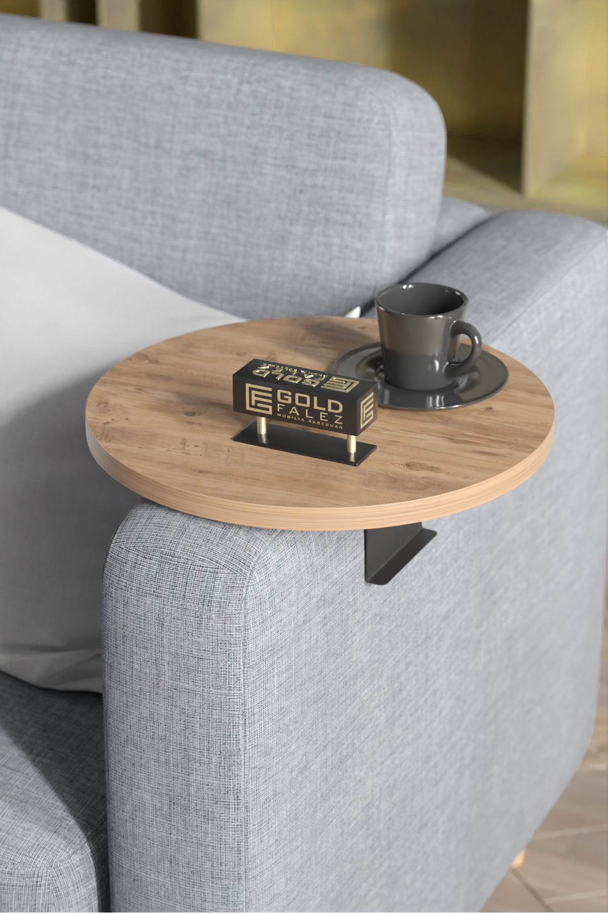 Table d'appoint Plateau réglable Plateau décoratif Moderne Pin Atlantique