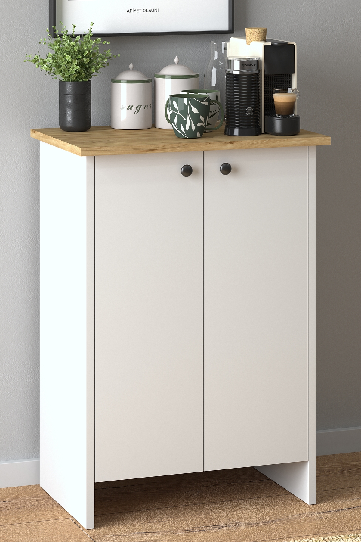 Coin Café Midi Sole Armoire de Cuisine Multifonction
