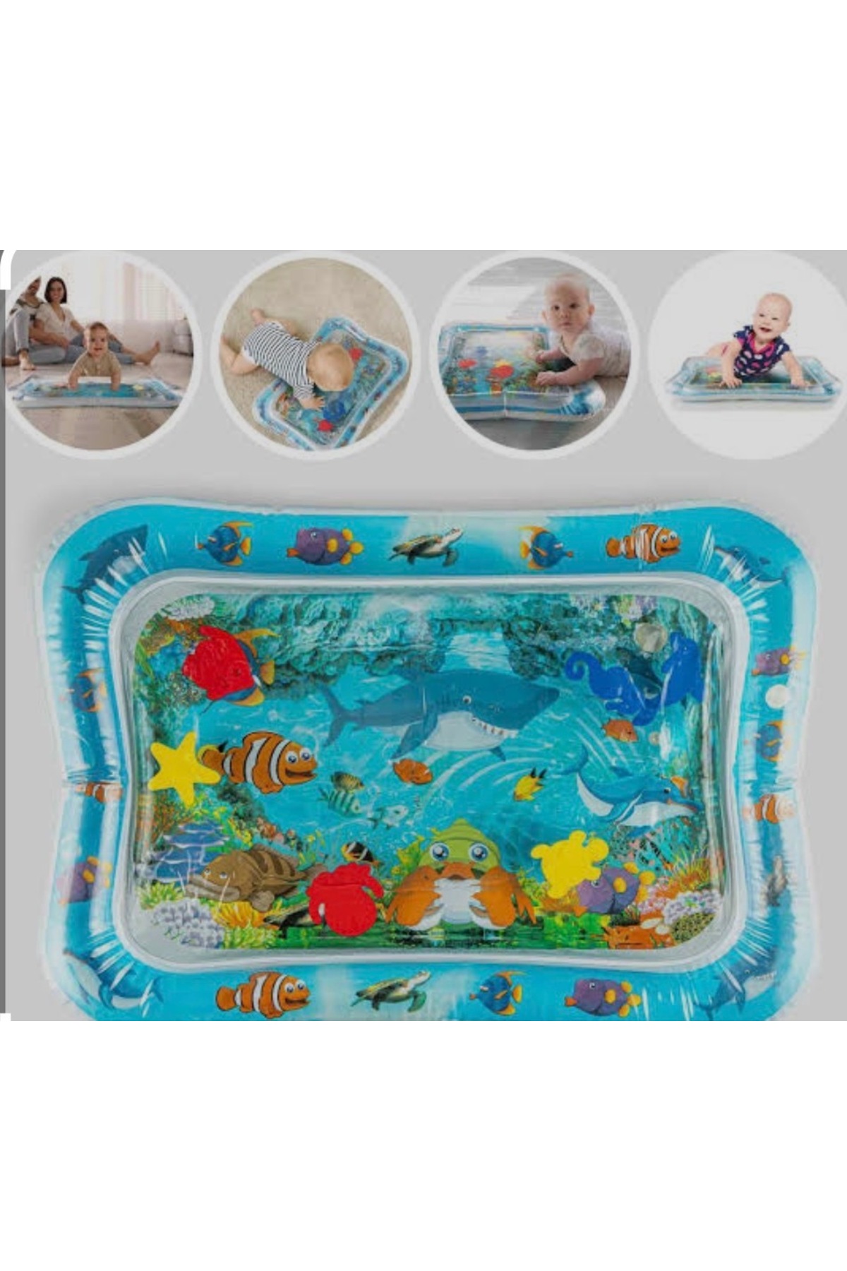 Tapis de jeu d'eau pour bébé Bermuda bleu
