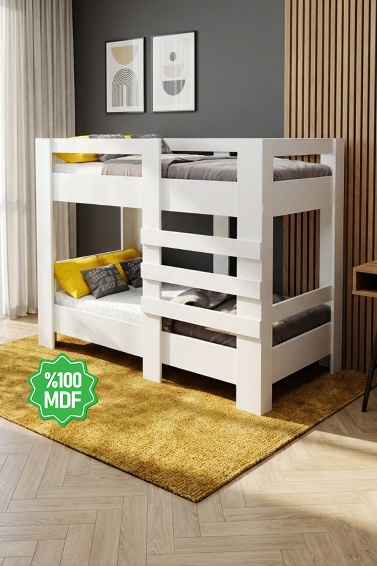 Lits superposés Mdf compatibles avec matelas Star  -1