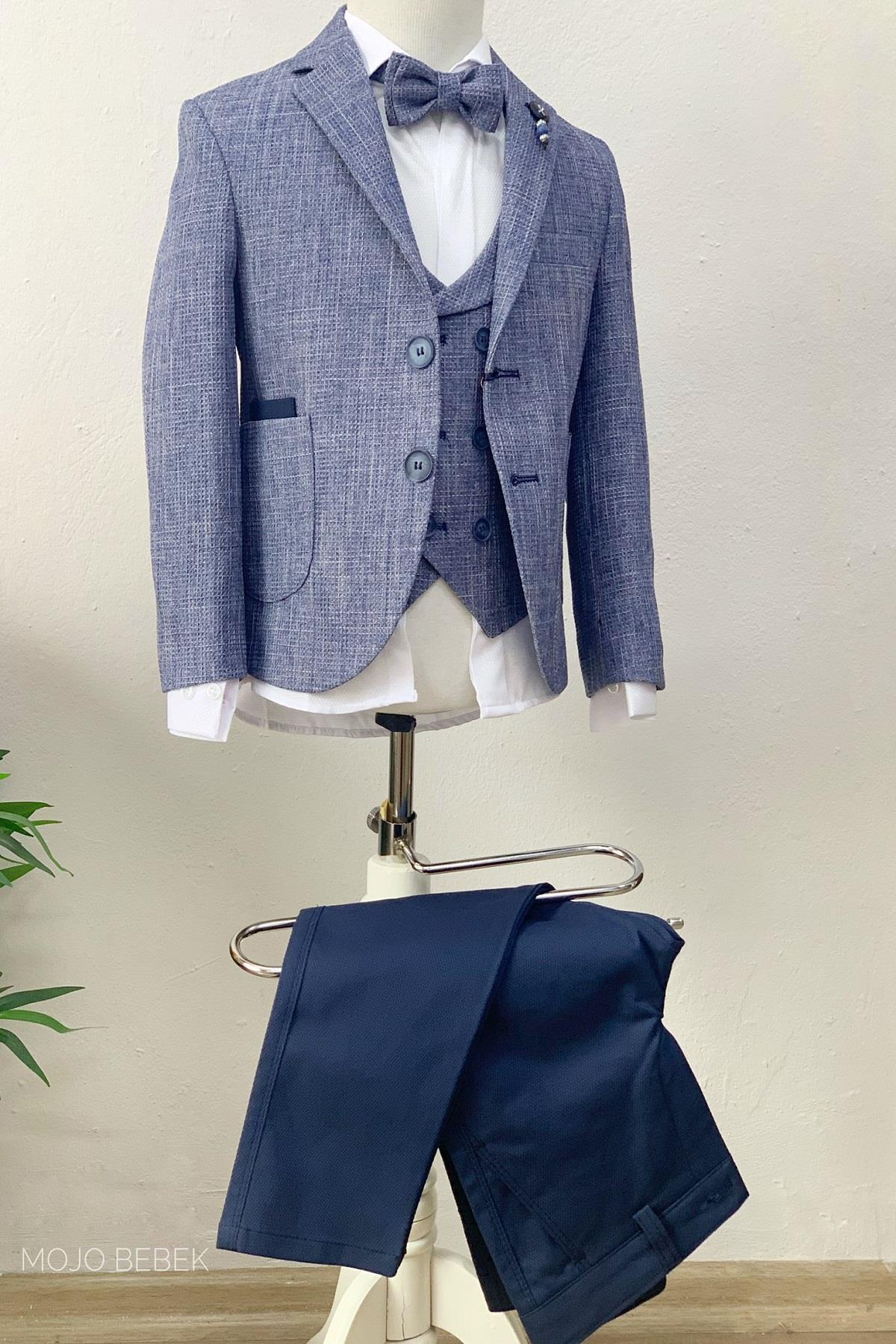 Mojo Ensemble de sport pour garçon à double poche  Bleu