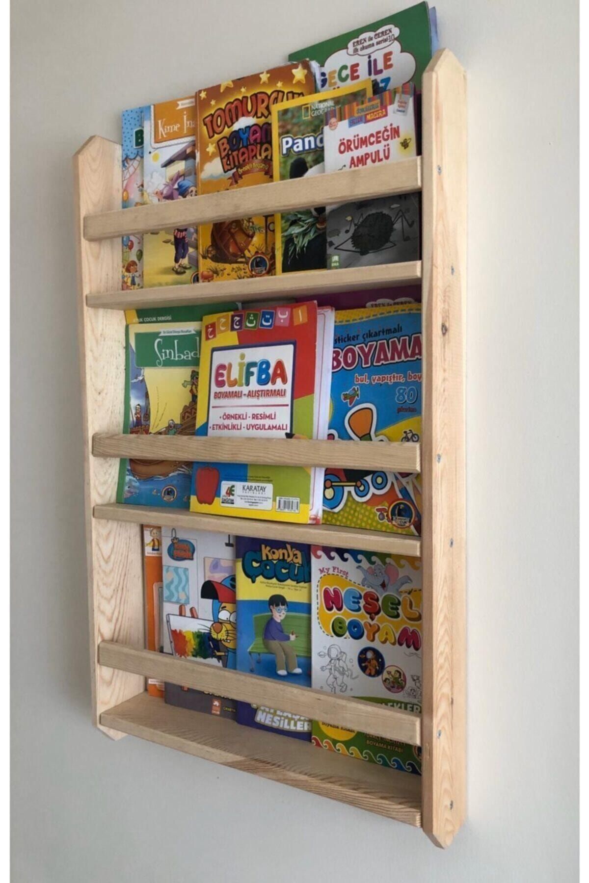 Couleur Bois Naturel Étagère Murale en Bois Montessori Étagère Décorative cm