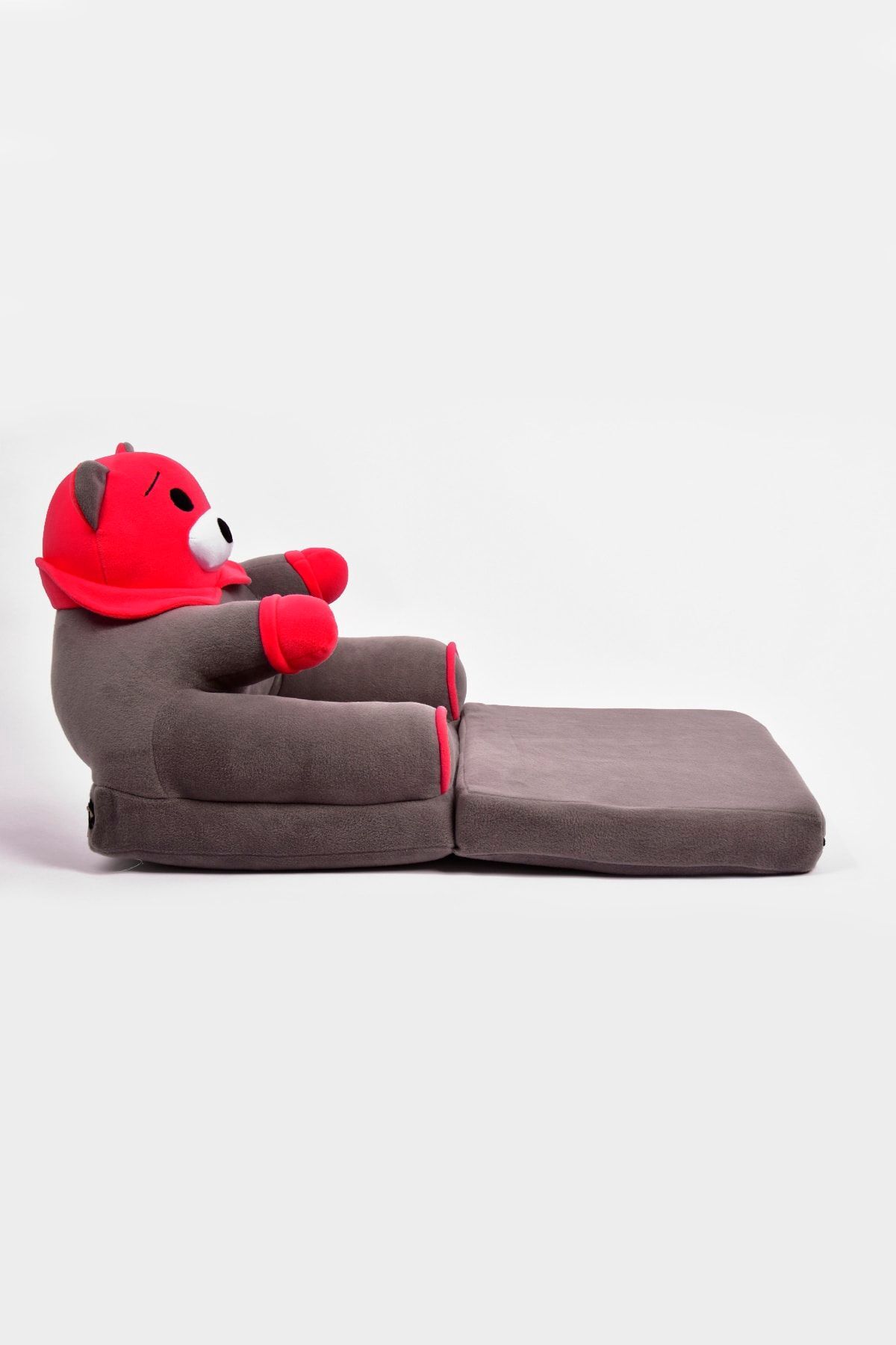 Siège enfant pliable en éponge antibactérienne portable - Panda, siège ours gris fuchsia