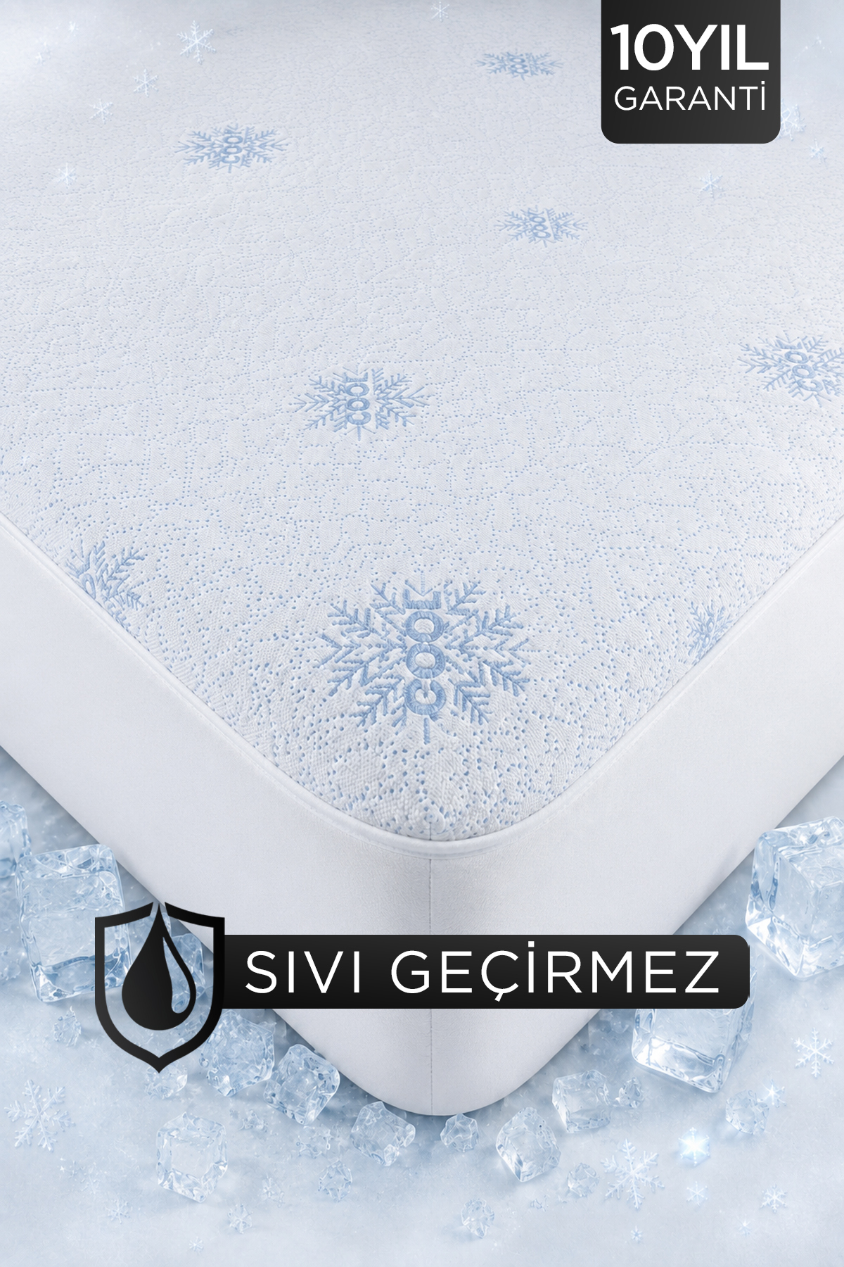 Protège-matelas imperméable COOL Premium Fitted | Frais, ultra-silencieux, qui ne fait pas transpirer