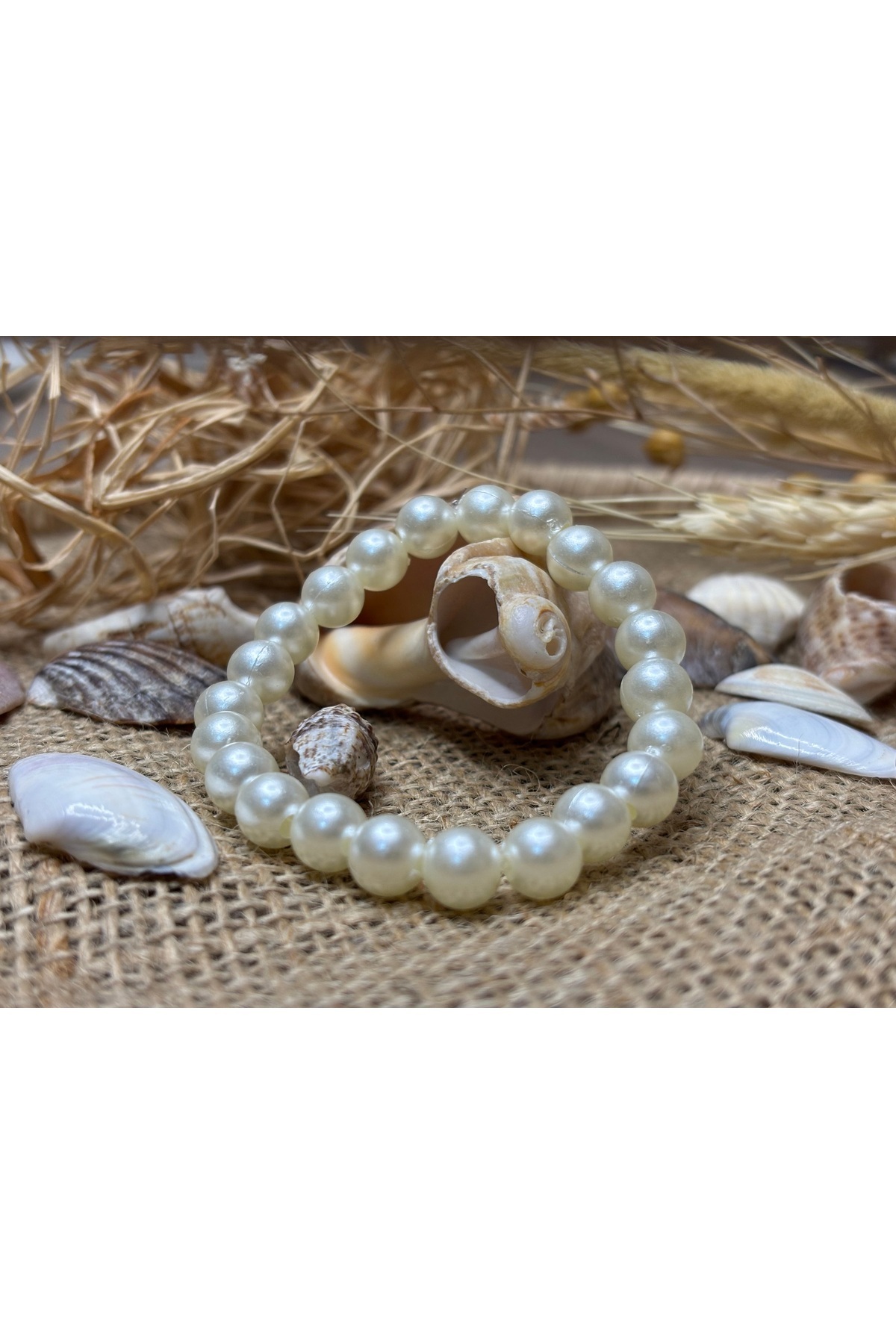 Bracelet élastique perlé de 8 mm