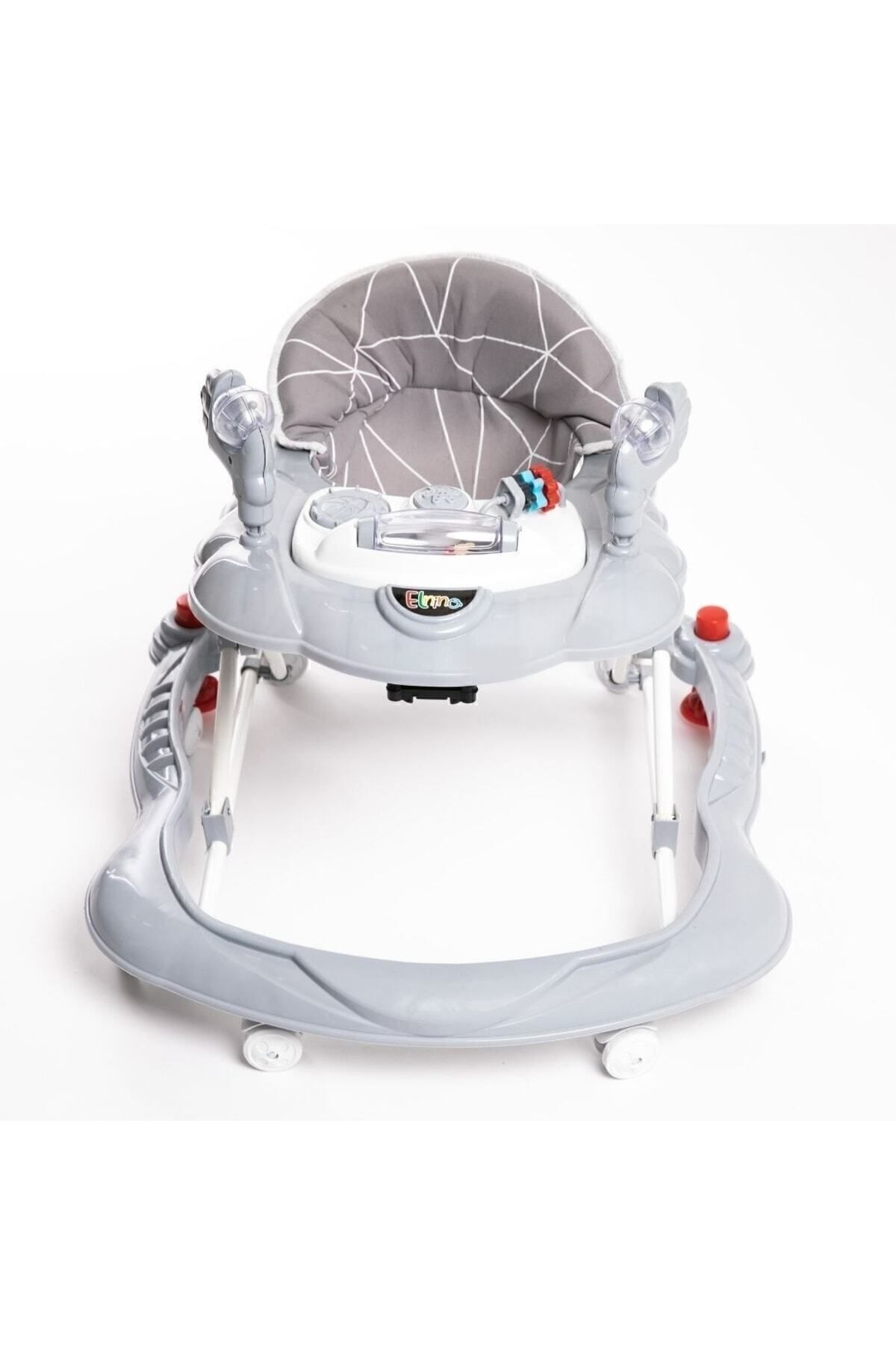 Trottine pour bébé Spider gris de luxe avec jouets, musique et lumière, à 3 vitesses