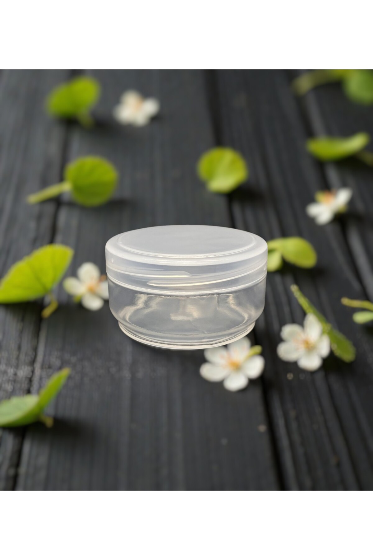Pot de crème transparent  CC avec couvercle, boîte à crème simple 1 pièce