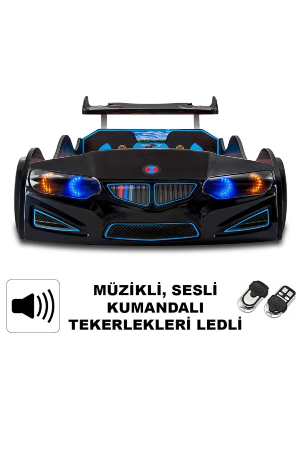 BMW - Lit voiture complet - Lit voiture - Série - Roues avec LED & télécommande