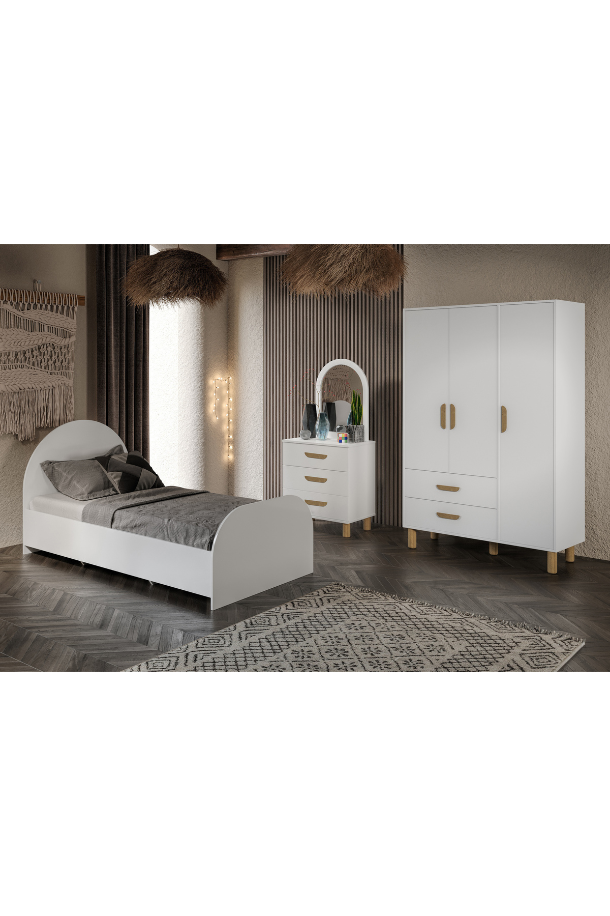 Ensemble de chambre d'enfant Bohème entièrement en MDF
