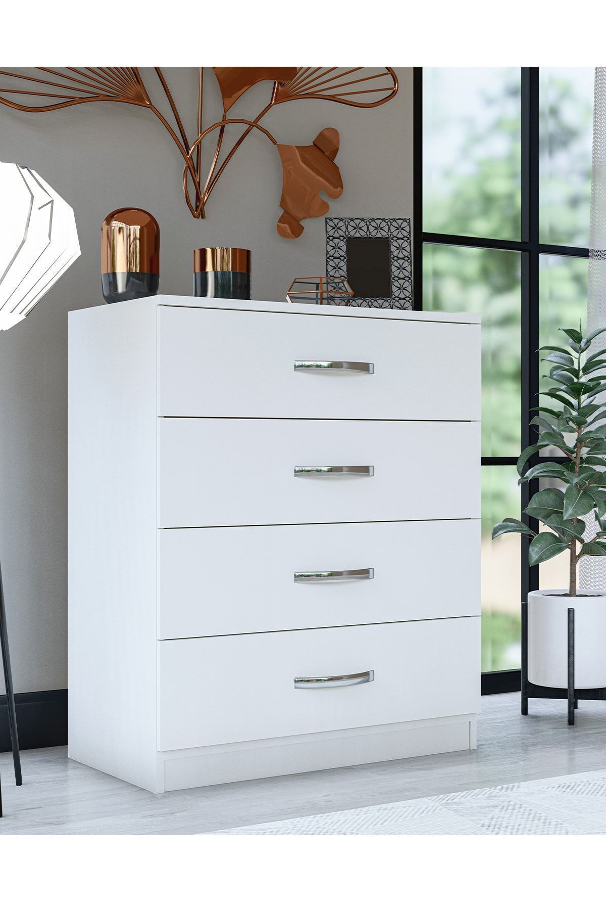 Gm Commode à 4 tiroirs Almina