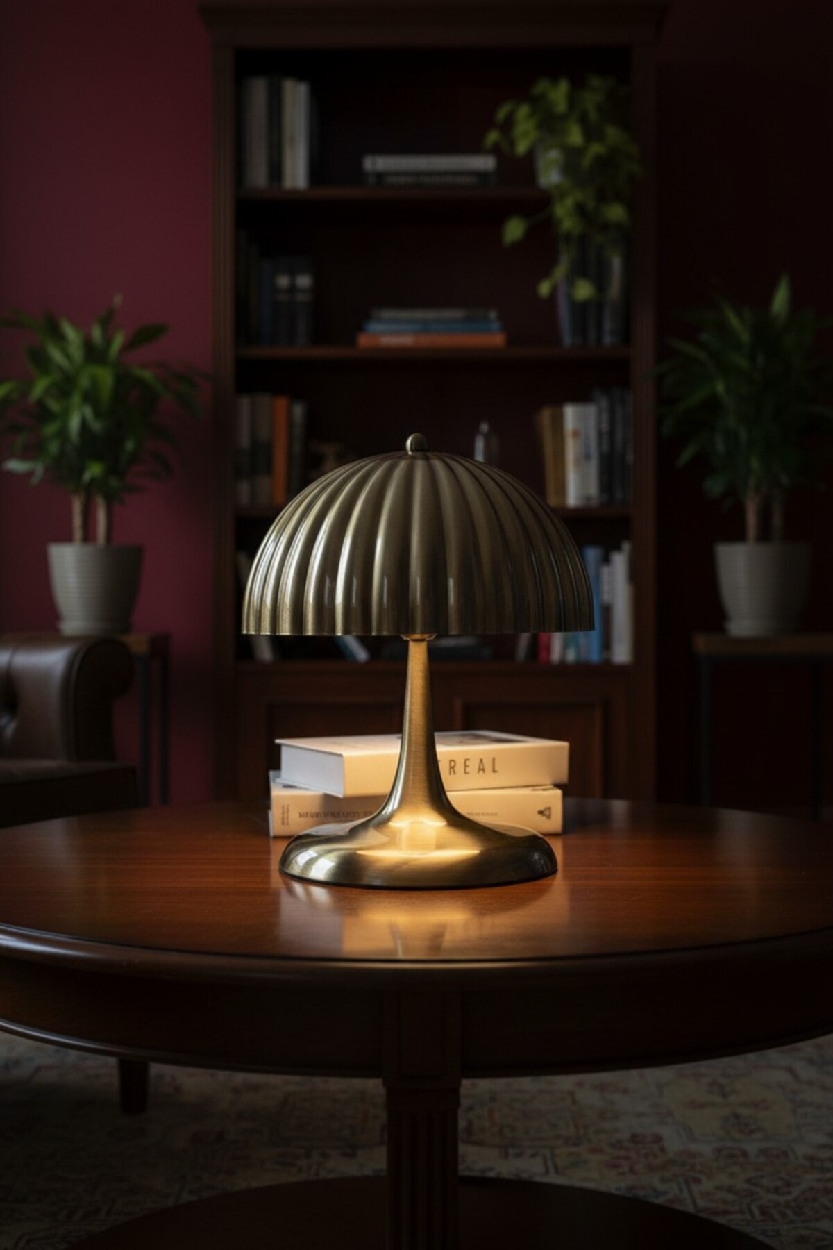 Lampe de table en métal vieilli Orvian Lampe de chevet décorative Abat-jour de bureau  avec câble