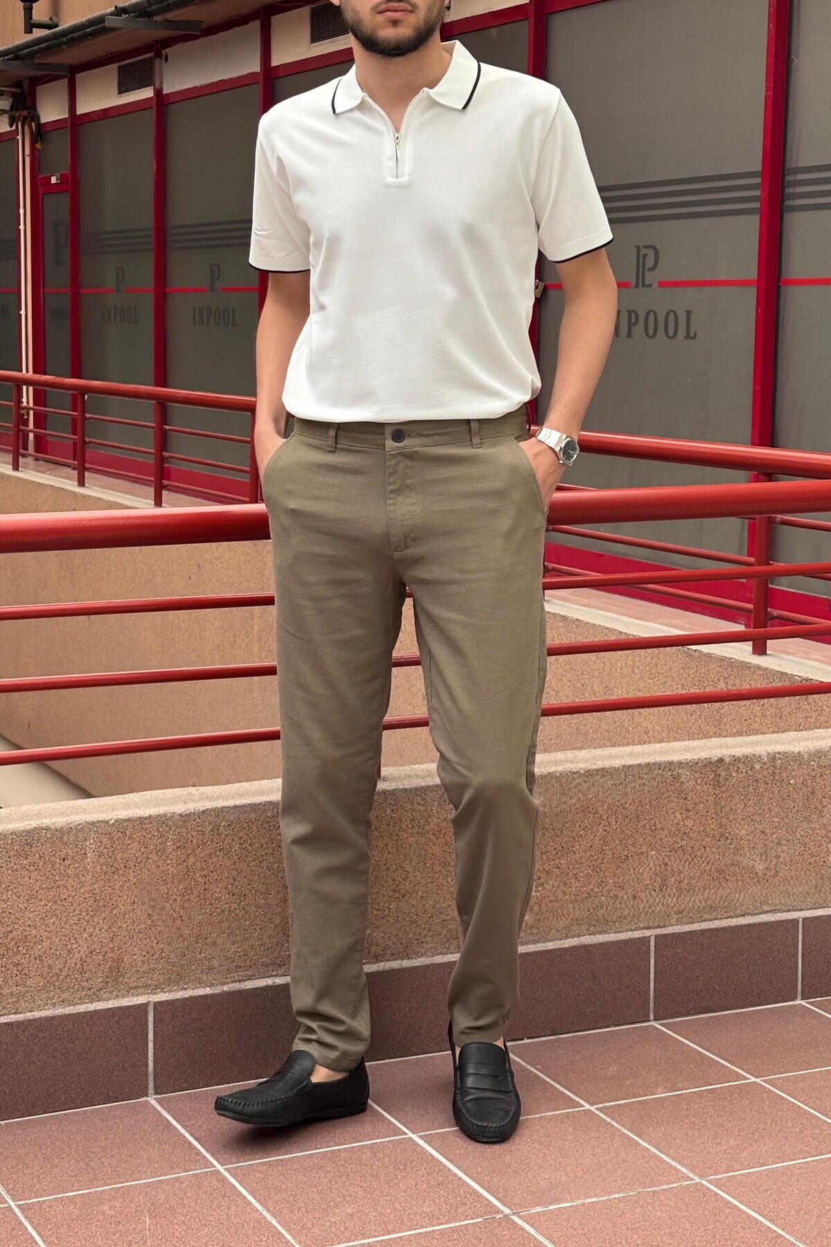 Homme, Slim Fit, Décontracté-Quotidien, Tissu en lin, Coton, Pantalon de saison 