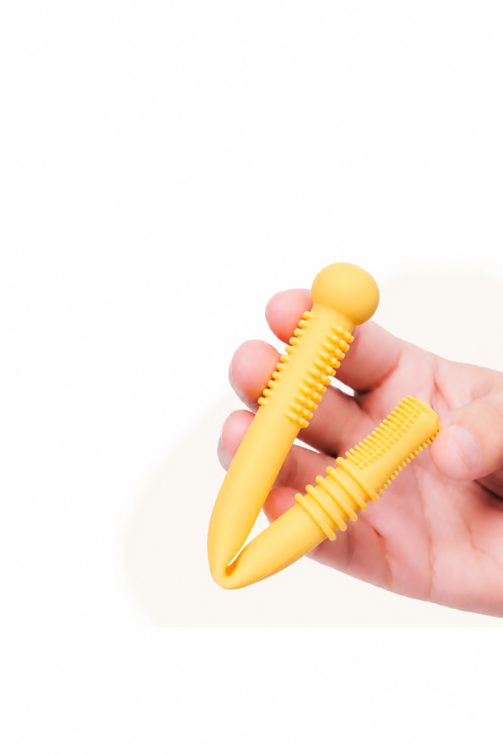 Suceur de dent pour bébé en silicone (hochet-tube à mâcher-paille) 2 hochets 1 brosse